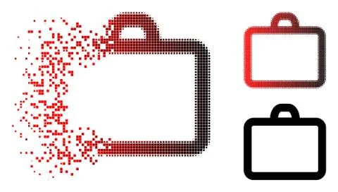 Dispersed Dot Halftone Case Icon Stock Illustration