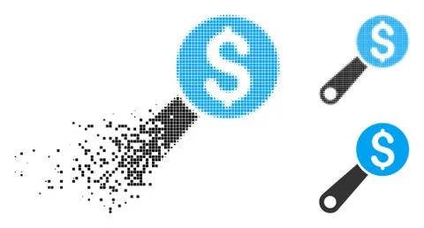 Dispersed Pixel Halftone Financial Audit Icon Stockillustratie