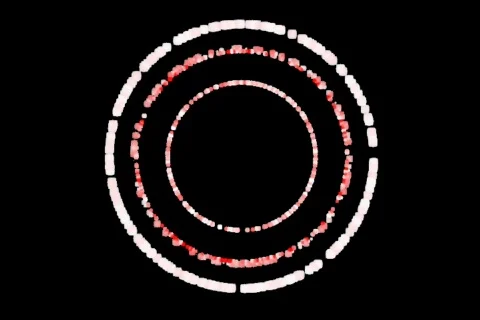 Dispersing rings Stock Footage 358342