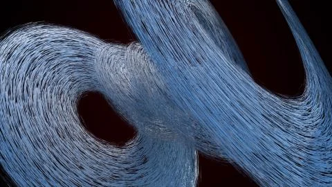 Dispersion abstract 3d element, computer generated. 3d rendering modern Stock Illustration