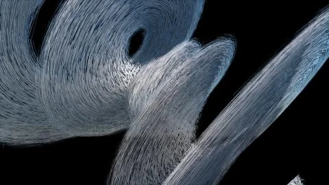 Dispersion abstract 3d element, computer generated. 3d rendering modern Stock Illustration