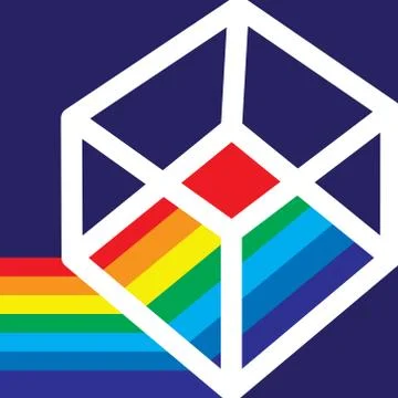 Dispersion cube Illustrazione stock