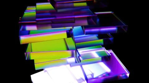 Dispersion glass blocks Stock Illustration