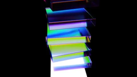 Dispersion glass blocks Stock Illustration
