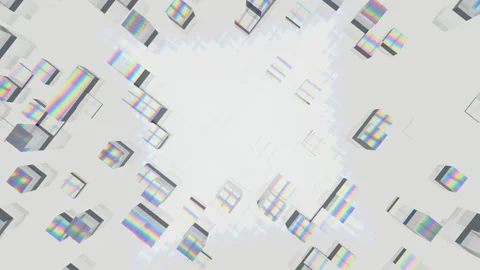 Dispersion of light when passing through a prism on a white background. Stock Footage 124734244