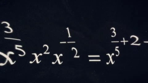 Displaced math formulas blackboard Stock Footage 154322807