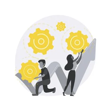 Displaced workers abstract concept vector illustration. Illustrazione stock