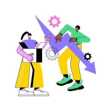 Displaced workers abstract concept vector illustration. Stock Illustration