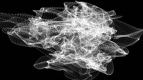 Displacement and Aggregation of Particle Harmonies Stock Footage 239068205