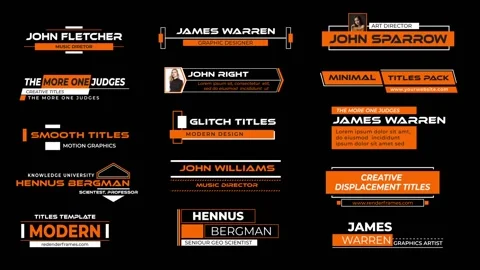 Displacement Titles Modèle After Effects