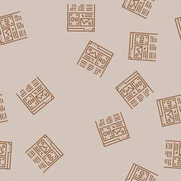 Display advertising line seamless pattern Stock Illustration