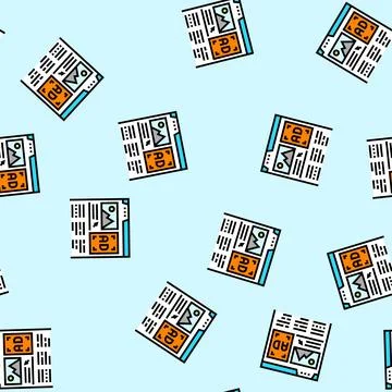 Display advertising vector seamless pattern Stock Illustration