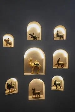 Display of Ancients in a Museum Foto stock