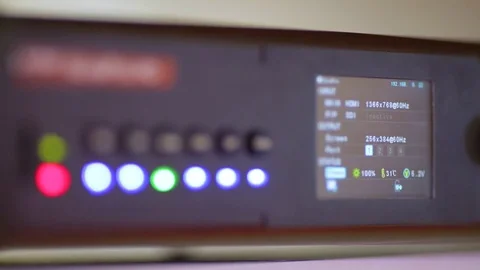 Display and buttons on the electronic video device Stock-Footage 71293630