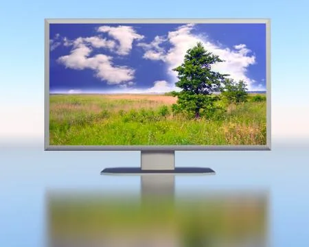 Display and landscape Stock Illustration