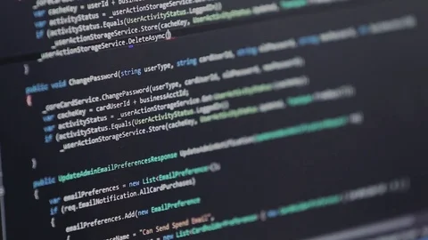 Display and programmer code drop-down menu Stock Footage 75316376