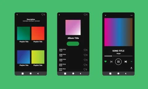 Display application charts for the most popular songs Stock Illustration