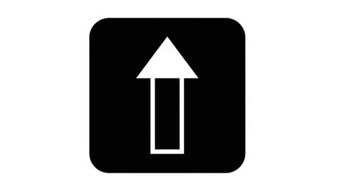 Display up arrow icon Stock Illustration
