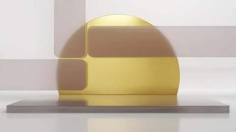 Display background with blurred glass elements. 3D illustration 库存插图
