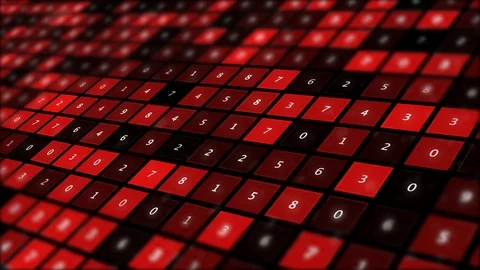 Display of binary code data with rows of numbers symbols. Stock Footage 116651374
