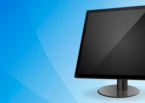 Display on Blue Stock Illustration
