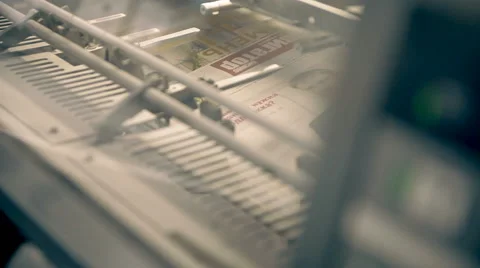 A display board showing the amount of printed newspapers Stock Footage 61250387