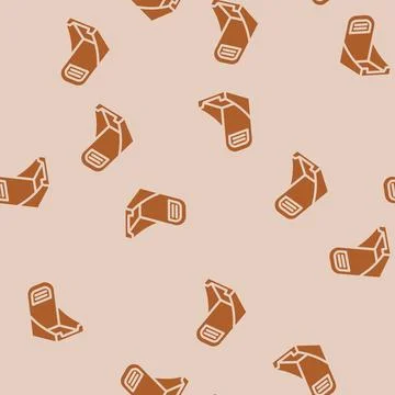 Display box cardboard packaging glyph vector seamless pattern Stock Illustration