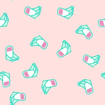 Display box cardboard packaging vector seamless pattern Illustrazione stock