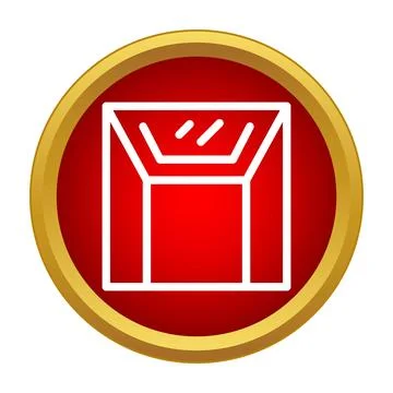Display case icon showing an empty exhibit area Stock Illustration