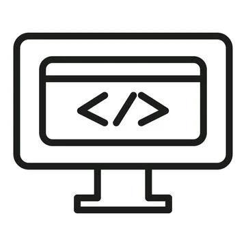 Display Code Icon for Software Development Guides and Programming Interfaces Stock Illustration