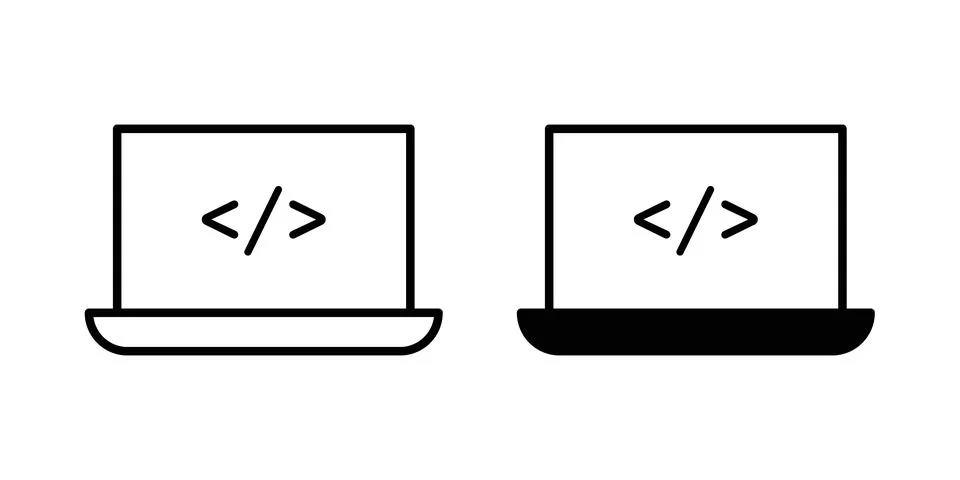 Display code icon vector editable eps10 스톡 일러스트