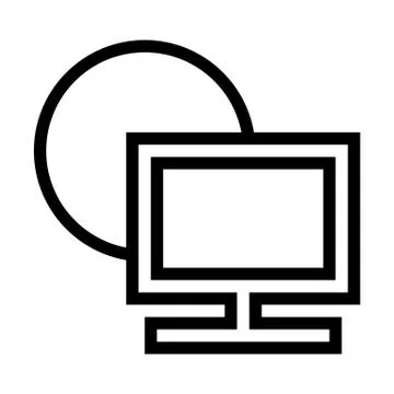 Display Computer Network Icon Stock Illustration