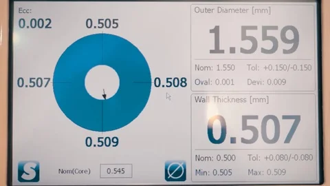 The display of control milling machine, on which going the program Stock Footage 82755960