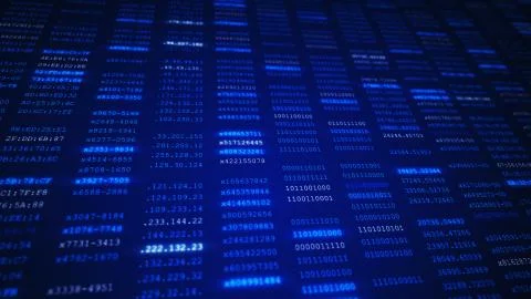 Display Database of Internet Technology Concept Illustrazione stock