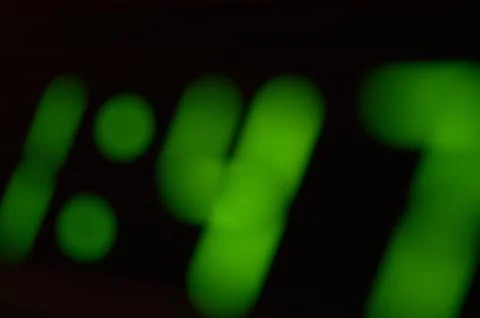 Display of a digital alarm clock Stock Photos