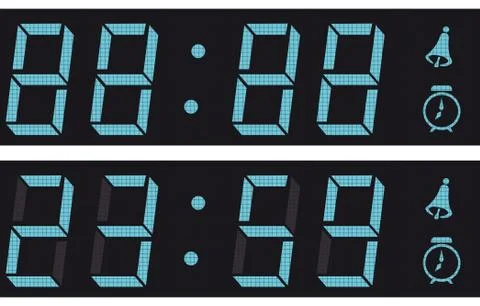The display a digital clock. Stock Illustration