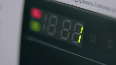 The Display on the Digital Control Panel of a Washing Machine for enhanced funct Foto stock