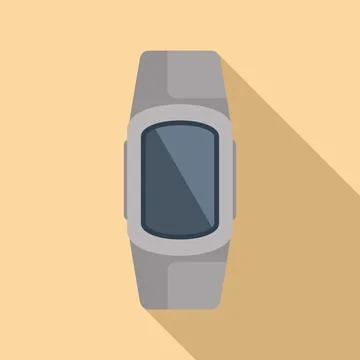 Display digital device icon flat vector. Armlet tech Stock Illustration