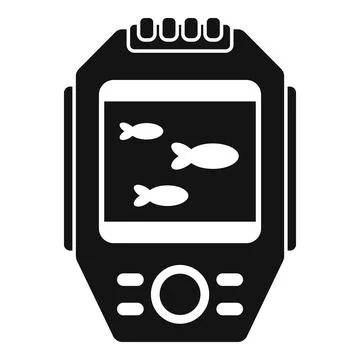 Display echo sounder icon, simple style Stock Illustration