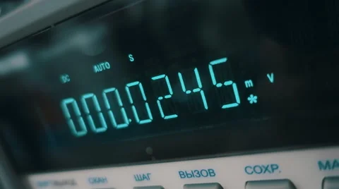 On the display of the electronic device is changing digits Video stock 64714091