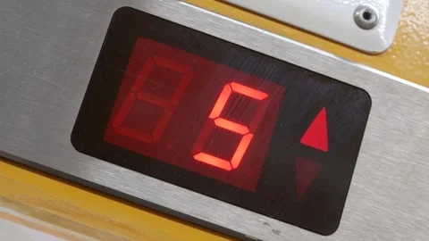 Display in elevator showing change of floors Stock Footage 278074746