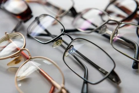 A display of eye glasses. Stock Photos