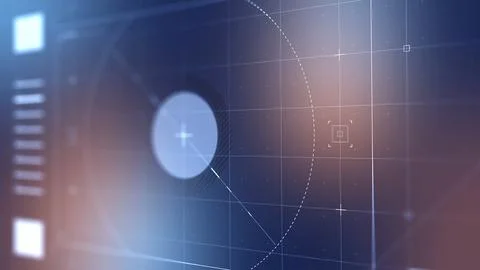 Display of facial recognition technology with grid design Stock Photos