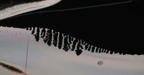 Display failure damage overlay glitch surface blur Stock Photos