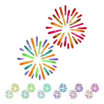 Display firework cartoon vector graphic 스톡 일러스트