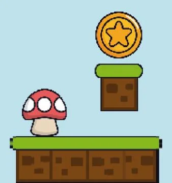 Display game pixel interface Stock Illustration