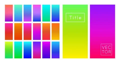 Display Gradient Swatch Palette Set Modern Vector イラスト素材