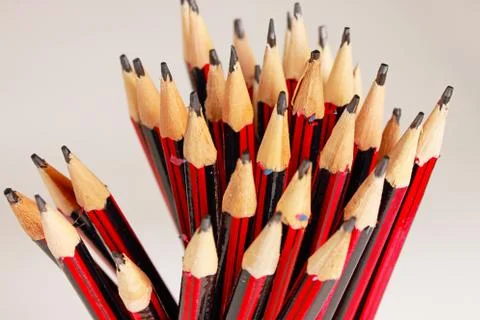 A display of a group of pencils Stock Photos