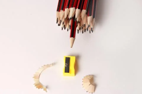A display of a group of pencils Stock Photos