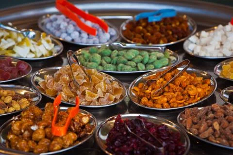 Display of healthy snacks Stock Photos